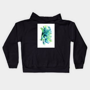 Betta Fish Green Kids Hoodie